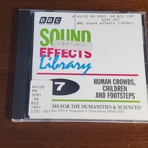 BBC Sound Effects Library Human Crowds Children Footsteps Disc 7  CD 1991